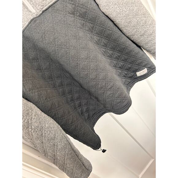 Eddie Bauer Men's Quilted Polyester Two Tone 1/4 Zip Sweater Black/Gray Size XL - Picture 4 of 10